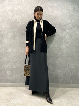「Rouge vif（ルージュヴィフ）のアイテム（アクセサリー）」を使った、AMIさん（レディース・163cm）の秋コーディネート