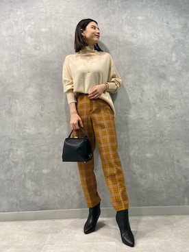「Rouge vif（ルージュヴィフ）のアイテム（アクセサリー）」を使った、AMIさん（レディース・163cm）の秋コーディネート