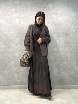 「Rouge vif（ルージュヴィフ）のアイテム（アクセサリー）」を使った、AMIさん（レディース・163cm）の秋コーディネート