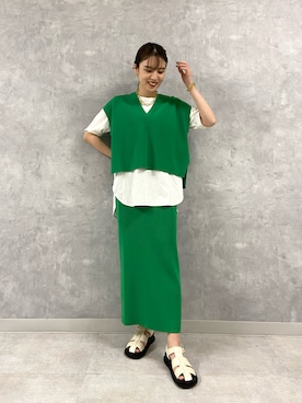 「Rouge vif（ルージュヴィフ）のアイテム（アクセサリー）」を使った、AMIさん（レディース・163cm）の冬コーディネート