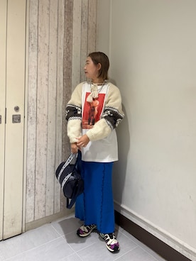 「アイテム（ドラムバッグ）」を使った、KOHARUさん（レディース・157cm）の秋コーディネート