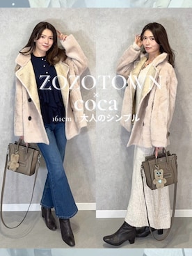 「アイテム（その他アウター）」を使った、yukoooooo0620さん（レディース・161cm）の冬コーディネート