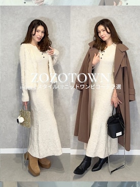 「アイテム（ワンピース）」を使った、yukoooooo0620さん（レディース・161cm）の冬コーディネート