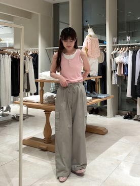 「アイテム（カーゴパンツ）」を使った、ayakaさん（レディース・164cm）の夏コーディネート