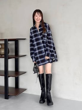 「ミニスカート」｜ひ　な　たさん（レディース・160cm・30代）の秋コーディネート