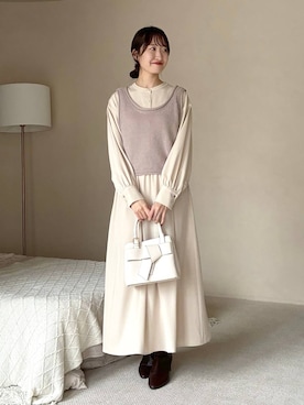 「mysty woman（ミスティウーマン）のアイテム（バッグ）」を使った、ひ　な　たさん（レディース・160cm）の秋コーディネート