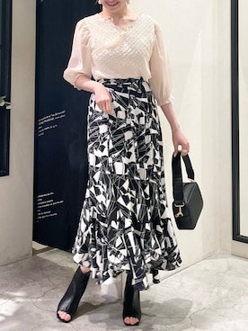「mysty woman（ミスティウーマン）のアイテム（スカート）」を使った、ひ　な　たさん（レディース・160cm）の春コーディネート
