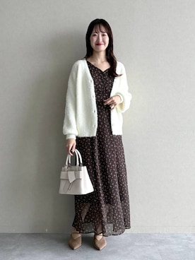 「mysty woman（ミスティウーマン）のアイテム（バッグ）」を使った、ひ　な　たさん（レディース・160cm）の秋コーディネート