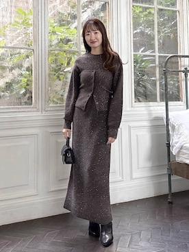 「アイテム（ワンピース/ドレス）」を使った、ひ　な　たさん（レディース・160cm・30代）の冬コーディネート