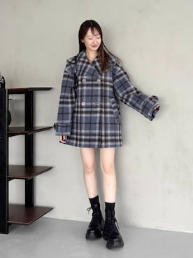 「アイテム（チェスターコート）」を使った、ひ　な　たさん（レディース・160cm）の秋コーディネート