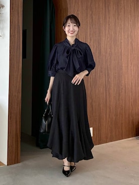 「mysty woman（ミスティウーマン）のアイテム（バッグ）」を使った、ひ　な　たさん（レディース・160cm）の秋コーディネート