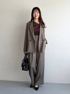 「mysty woman（ミスティウーマン）のアイテム（Tシャツ/カットソー）」を使った、ひ　な　たさん（レディース・160cm）の秋コーディネート