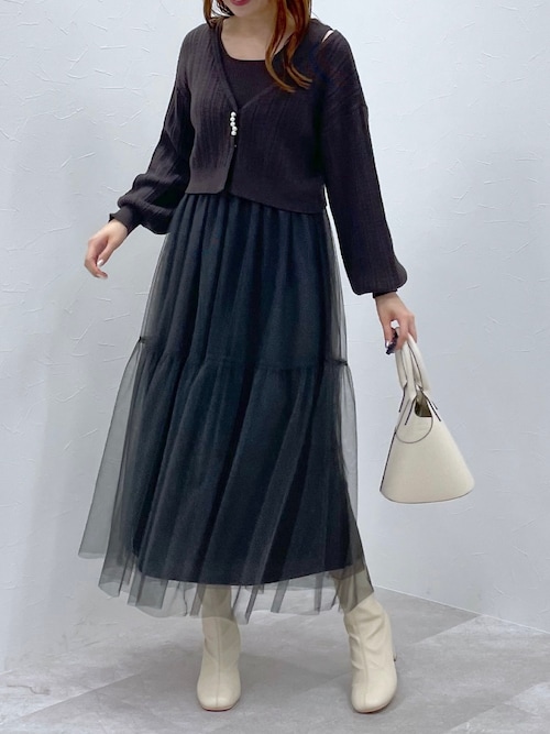 セール】チュールドッキング2Pワンピース 169081（ワンピース