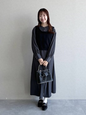 「mysty woman（ミスティウーマン）のアイテム（バッグ）」を使った、ひ　な　たさん（レディース・160cm）の秋コーディネート