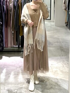 「ストレッチブーツ」｜ひ　な　たさん（レディース・160cm・20代）の冬コーディネート