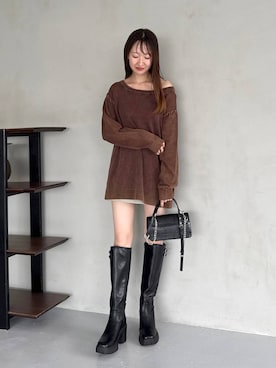 「ミニスカート」｜ひ　な　たさん（レディース・160cm・30代）の秋コーディネート