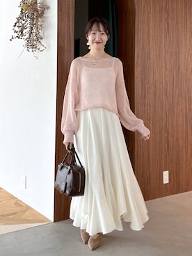 「mysty woman（ミスティウーマン）のアイテム（バッグ）」を使った、ひ　な　たさん（レディース・160cm）の秋コーディネート