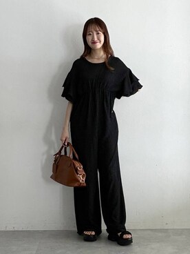 「mysty woman（ミスティウーマン）のアイテム（サロペット/オーバーオール）」を使った、ひ　な　たさん（レディース・160cm）の夏コーディネート
