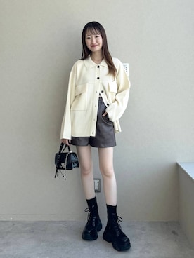 「アイテム（ブルゾン）」を使った、ひ　な　たさん（レディース・160cm・30代）の秋コーディネート