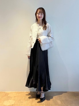 「mysty woman（ミスティウーマン）のアイテム（スカート）」を使った、ひ　な　たさん（レディース・160cm）の春コーディネート