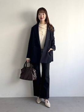 「アイテム（テーラードジャケット）」を使った、ひ　な　たさん（レディース・160cm・30代）の冬コーディネート