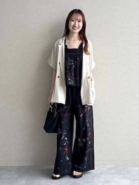 「mysty woman（ミスティウーマン）のアイテム（その他パンツ）」を使った、ひ　な　たさん（レディース・160cm）の春コーディネート