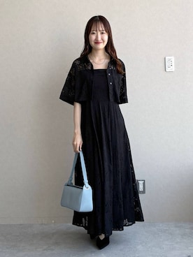 「mysty woman（ミスティウーマン）のワンハンドルスクエアBAG 999561（ショルダーバッグ）」を使った、ひ　な　たさん（レディース・160cm）の夏コーディネート