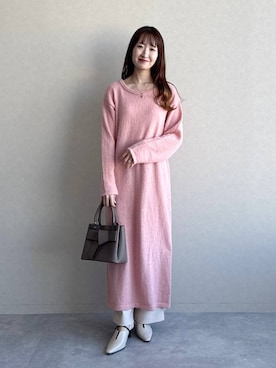 「アイテム（ネックレス）」を使った、ひ　な　たさん（レディース・160cm・20代）の冬コーディネート