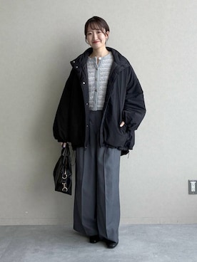 「mysty woman（ミスティウーマン）のビットヒールローファー 1050648（ローファー、ブラック系）」を使った、ひ　な　たさん（レディース・160cm）の秋コーディネート