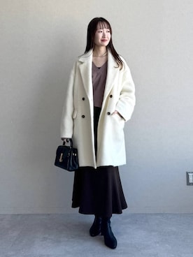 「アイテム（チェスターコート）」を使った、ひ　な　たさん（レディース・160cm）の冬コーディネート
