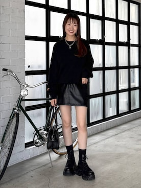 「アイテム（ボストンバッグ）」を使った、ひ　な　たさん（レディース・160cm・30代）の秋コーディネート