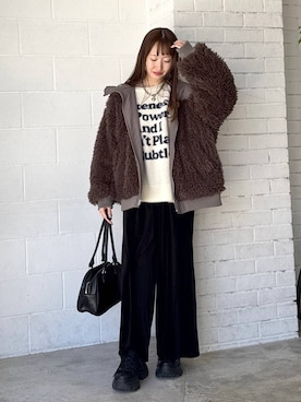 「アイテム（ボストンバッグ）」を使った、ひ　な　たさん（レディース・160cm・30代）の秋コーディネート