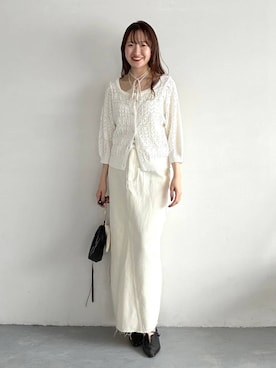 「mysty woman（ミスティウーマン）のバックストラップミュール 639499（サンダル、ブラック系）」を使った、ひ　な　たさん（レディース・160cm）の春コーディネート
