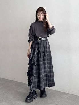 「チェック」｜ひ　な　たさん（レディース・160cm・30代）の秋コーディネート