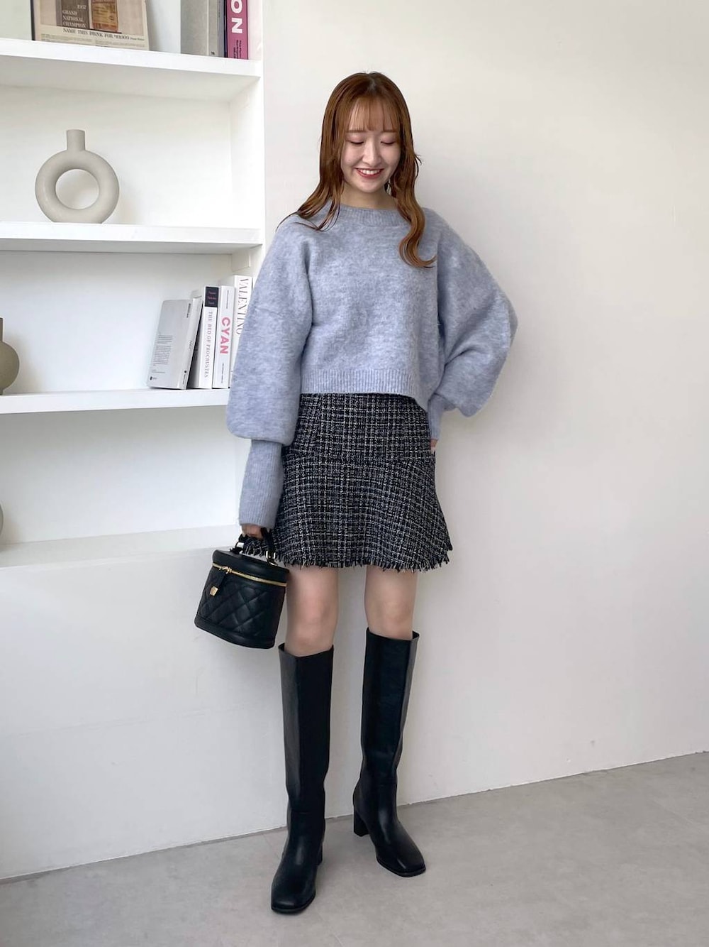 ツイードマーメイドミニスカート 977536を使った人気