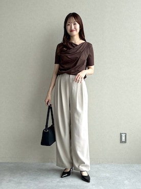 「mysty woman（ミスティウーマン）のアイテム（Tシャツ/カットソー）」を使った、ひ　な　たさん（レディース・160cm）の夏コーディネート