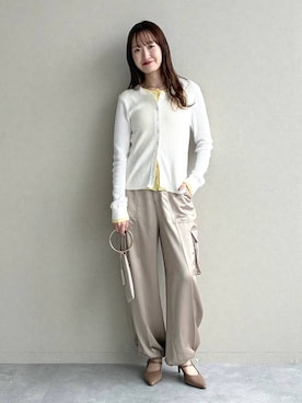 「mysty woman（ミスティウーマン）のカーブネックカフ 595936（ネックレス、シルバー系）」を使った、ひ　な　たさん（レディース・160cm）の春コーディネート