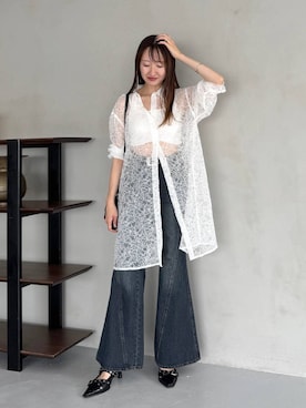 「アイテム（シャツワンピース）」を使った、ひ　な　たさん（レディース・160cm）の夏コーディネート