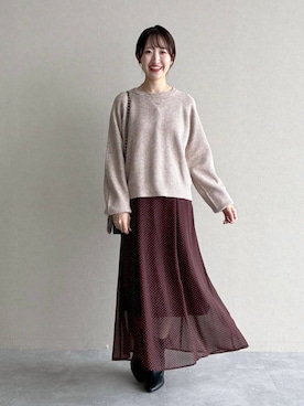 「mysty woman（ミスティウーマン）のアイテム（バッグ）」を使った、ひ　な　たさん（レディース・160cm）の秋コーディネート