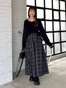 「チェック」｜ひ　な　たさん（レディース・160cm・30代）の秋コーディネート