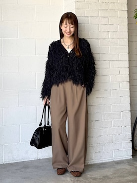 「アイテム（ボストンバッグ）」を使った、ひ　な　たさん（レディース・160cm・30代）の秋コーディネート