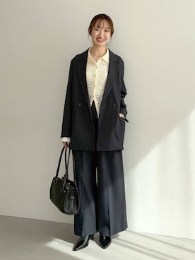 「mysty woman（ミスティウーマン）のカーブネックカフ 595936（ネックレス、シルバー系）」を使った、ひ　な　たさん（レディース・160cm）の春コーディネート