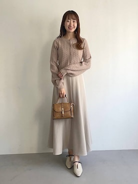 「アイテム（サンダル）」を使った、ひ　な　たさん（レディース・160cm・20代）の冬コーディネート