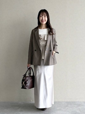 「mysty woman（ミスティウーマン）のアイテム（バッグ）」を使った、ひ　な　たさん（レディース・160cm）の秋コーディネート