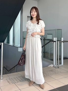 「mysty woman（ミスティウーマン）のアイテム（ボストンバッグ）」を使った、ひ　な　たさん（レディース・160cm）の夏コーディネート