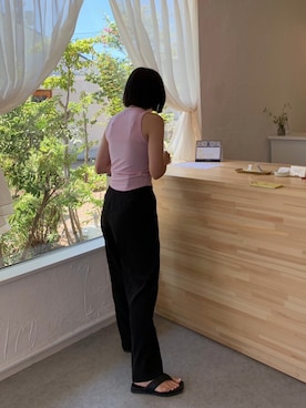 「大人可愛い」｜「UNIQLO（ユニクロ）のアイテム（シューズ）」を使った、うちゃんさん（レディース・152cm）の夏コーディネート