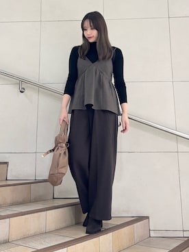 「アイテム（その他トップス）」を使った、はつねさん（レディース・159cm）の秋コーディネート