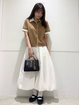 「RODE SKO（ロデスコ）のアイテム」を使った、はつねさん（レディース・159cm）の春コーディネート