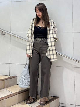 「きれいめ派カットソー」｜はつねさん（レディース・159cm）の夏コーディネート