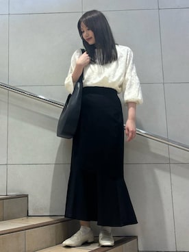 「SENSE OF PLACE by URBAN RESEARCH（センスオブプレイスバイアーバンリサーチ）のコインローファー（ローファー）」を使った、はつねさん（レディース・158cm）の春コーディネート